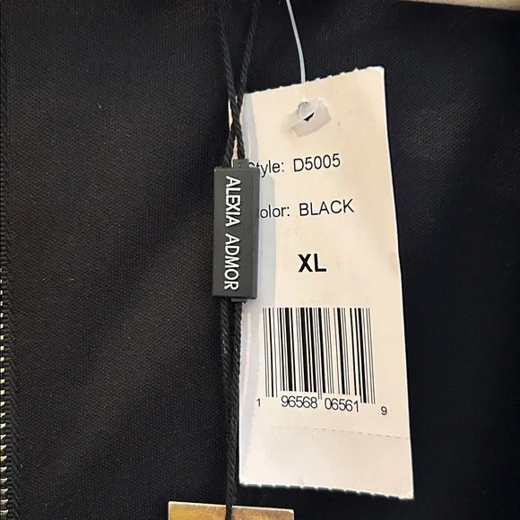 NWT Alexia Admor Black Cocktail Dress XL - Picture 3 of 12